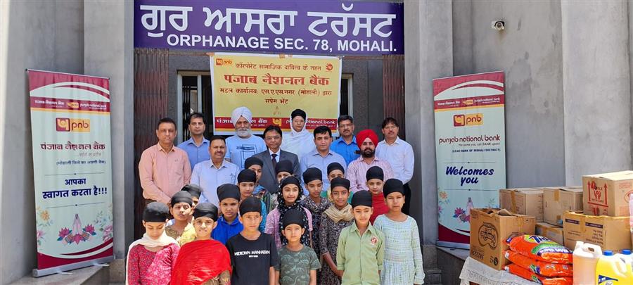 Punjab National Bank Circle Office Mohali Embarks on CSR Endeavor, Extends Support to Gur Aasra Trust